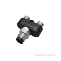 Conector Y M12 a M8 de 3 pinos